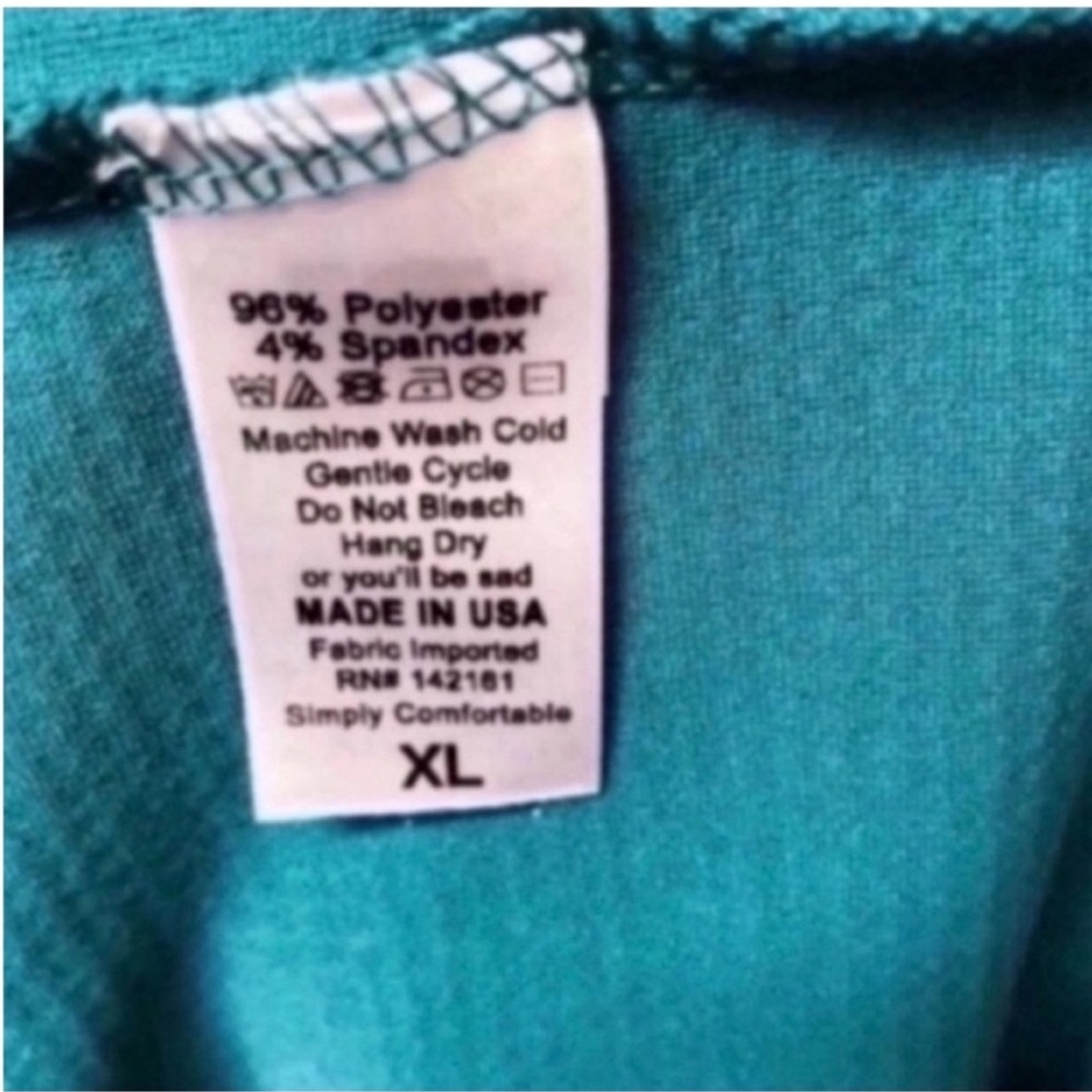 LuLaRoe Amelia Dress Solid Teal Blue - Picture 3 of 6